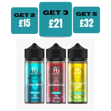 Fumot R&M 100ML Eliquid Shortfill - Only £7.99 - Blue Razz Cherry
