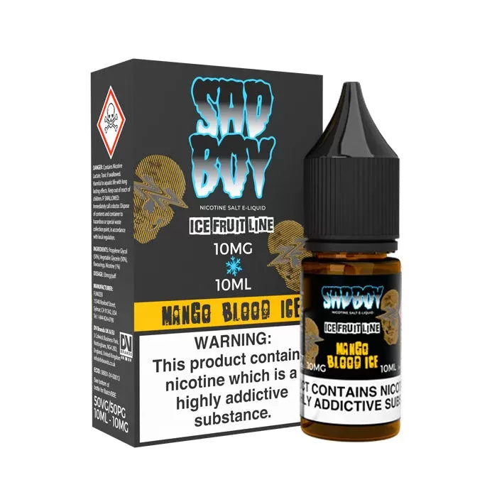 Mango Blood Ice Nic Salt E-Liquid By Sadboy - 10 mg – Medium Strength, 20 mg – High Strength