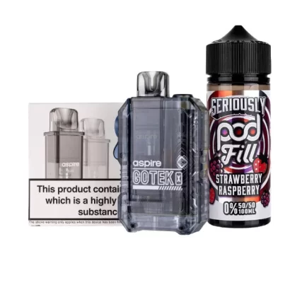 Aspire GoTek X Nicotine Free Bundle - Translucent Green / 0.8ohm