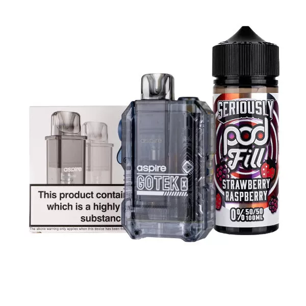 Aspire GoTek X Nicotine Free Bundle - Translucent Green / 0.8ohm