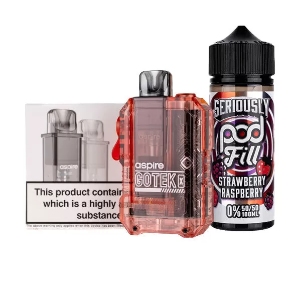 Aspire GoTek X Nicotine Free Bundle - Translucent Green / 0.8ohm - Image 2