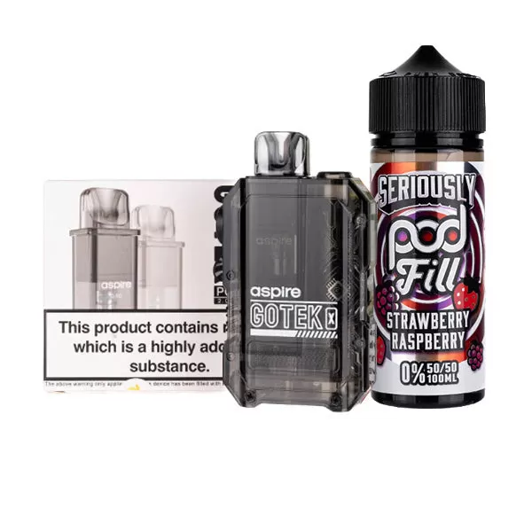 Aspire GoTek X Nicotine Free Bundle - Translucent Green / 0.8ohm - Image 3