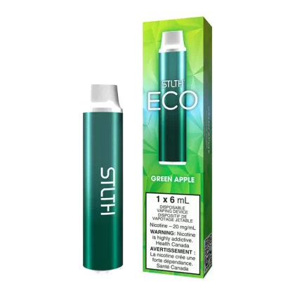 STLTH ECO Disposable Vape Device - Green Apple - 20mg/ml