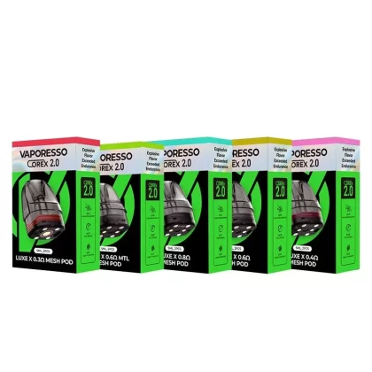 Vaporesso Luxe X Corex 2.0 Pods - 0.3 Ohm DTL, 0.4 Ohm DTL (D93812)