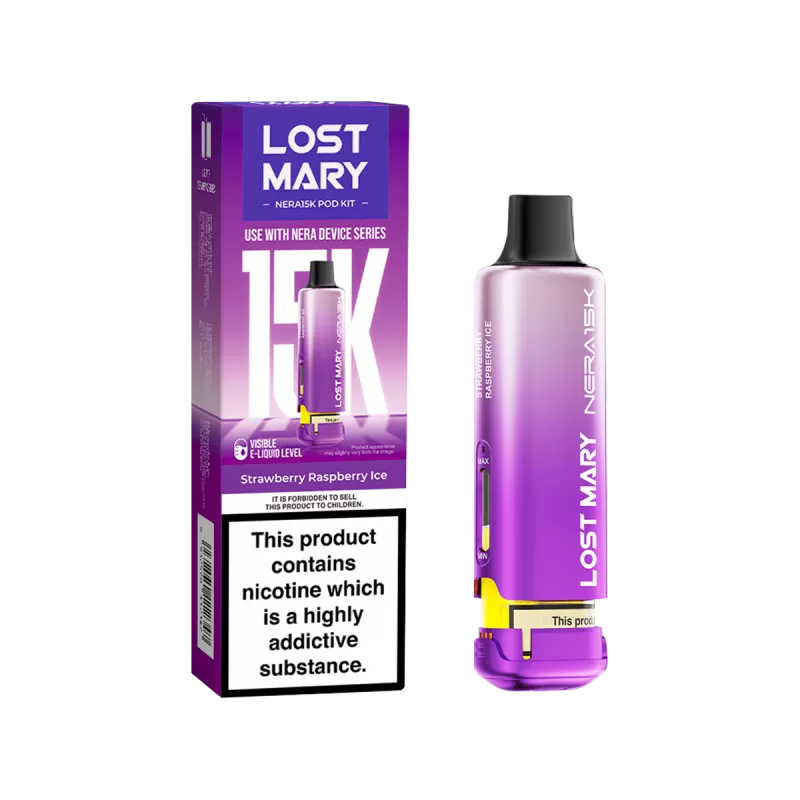 Strawberry Raspberry Ice Lost Mary NERA15K Refill Pack - Vapeshop Co