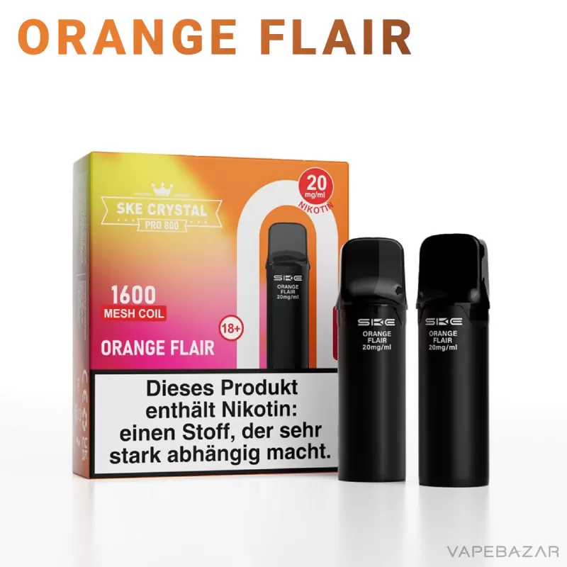 SKE Crystal 800 Pro Pods – Orange Flair (2er Pack) - 20mg/ml - Image 2