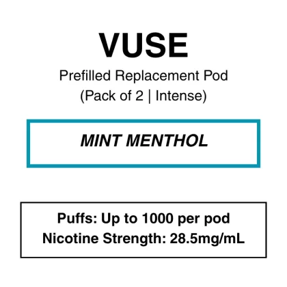 Vuse – eliquids – Intense Mint Menthol – 28.5mg/ml Nicotine