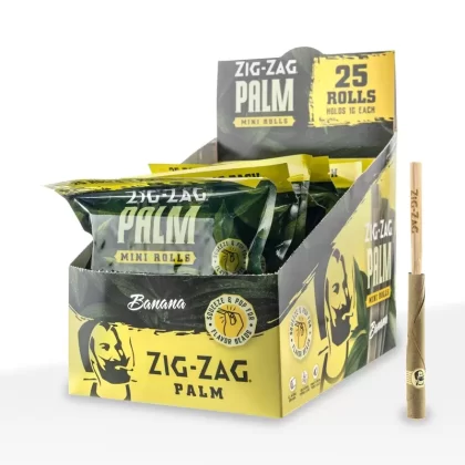 Zig-Zag® | Palm Mini Rolls | 25 pack – 8 Count - Style#Banana>Blueberry>Grape>Natural>Vanilla