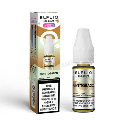 ELFBAR ELFLIQ Mint Tobacco Nic Salt E-Liquid - Vapestreams Co