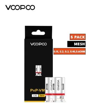 Voopoo PNP Coils - VM4 - 0.6 Ohm Mesh - Five Pack