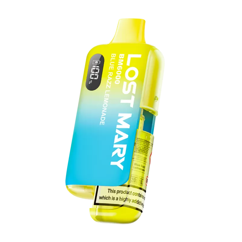 Lost Mary BM6000 Vape Kit - Blue Razz Lemonade / 10mg - Ecigwizard - Image 2