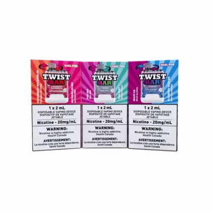 Twist bar Disposable Vape 10K Puffs ( 20MG Intense ) - Raspberry Dragonfruit Ice / Dragon FruitStraberry Ice / 20MG Intence