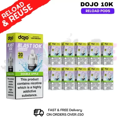 Double Apple Dojo Blast 10K Replacement Pods Box Of 10