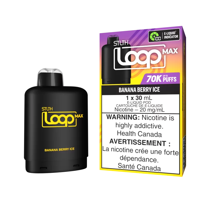 STLTH LOOP MAX Pod Pack - Banana Berry Ice - 20 mg/mL (wholeseller) (SK) - Excise FED