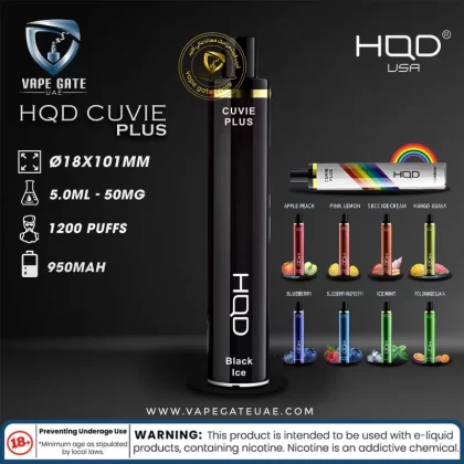 Buy 2 Get 1 Free- HQD Cuvie Plus Disposable1200 Puffs