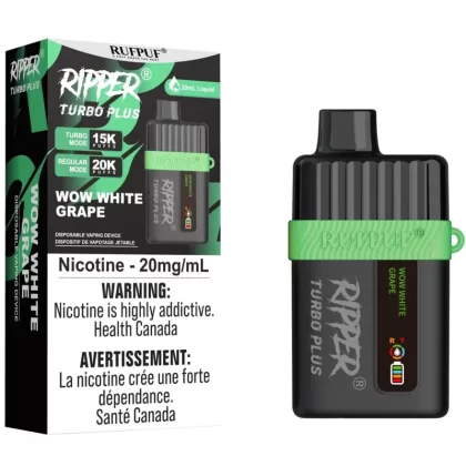 RIPPER TURBO PLUS Disposable Vape – Wow White Grape