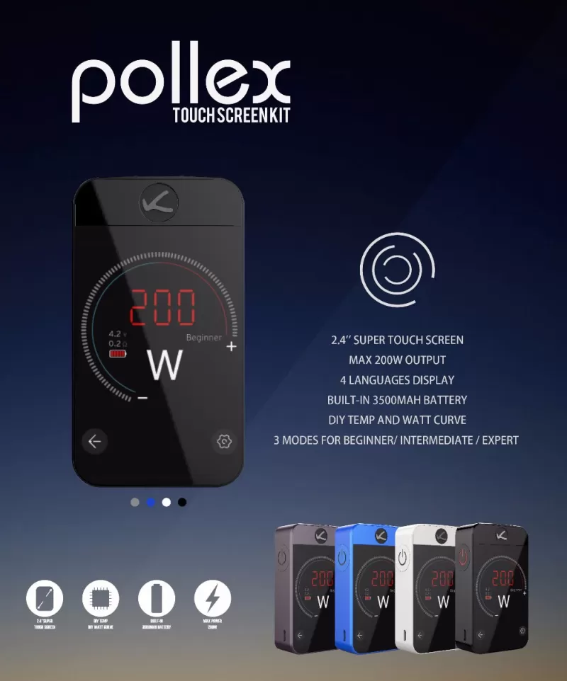 Kangertech Pollex Touch Screen TC Box Mod 3500mAh - Black - Image 3