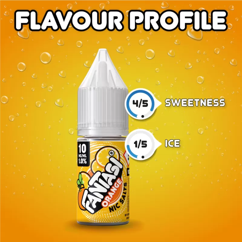 Orange (Sweet) Fantasi Nic Salt E-Liquid 50/50VG – 10ml – TPD - Vapestorm Co