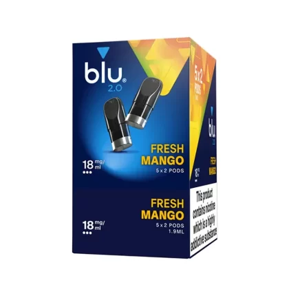 Blu 2.0 Fresh Mango E Liquid Pods – 5 Boxes - Nicotine Strength#18mg>9mg