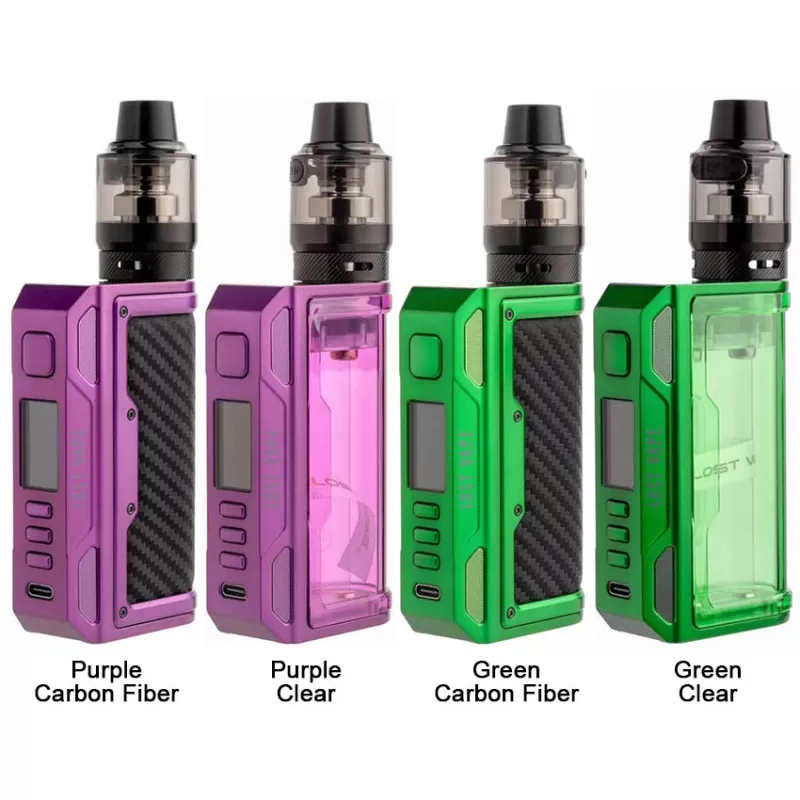 Lost Vape Thelema Quest 200W Box Mod Kit - Blue Carbon Fiber