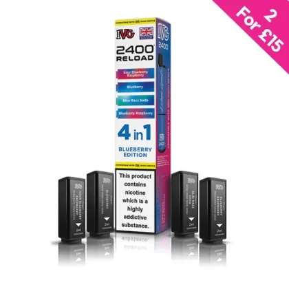 Blueberry Edition – IVG 2400 Reload 4-in-1 Prefilled PODS