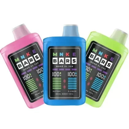MNKE Bars MNKE XL 25000 Puff Vape - Single Pack; Blue Cherry Lemonade, Blue Kiwi Ice; Vape Product