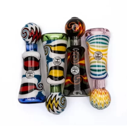 Roots Glass Wig Wag Onie Pipe Chillum - Options#Option 1>Option 2>Option 3>Option 4