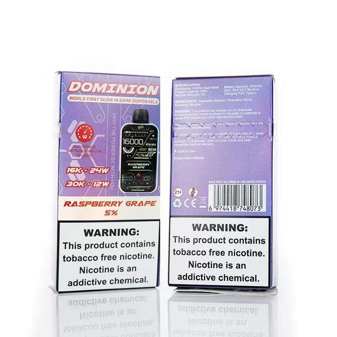 EVO Dominion 16K Puffs Disposable Vape - 25mL - Strawberry Watermelon Hibiscus - Image 3