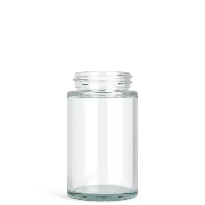 Wide Mouth Straight Sided Clear Glass Jars for Pre-Rolls | 38mm – 2oz – 200 Count