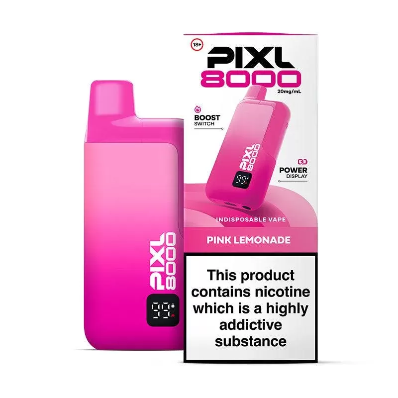 PIXL 8000 PINK LEMONADE PRE-FILLED VAPE KIT – 20mg