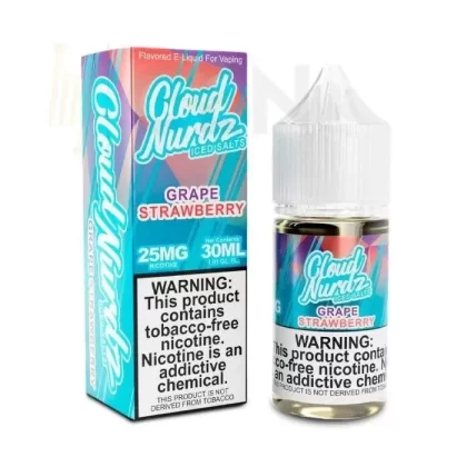 Grape Strawberry Iced Nicotine Salt by Cloud Nurdz - Vape Product; Vape Product, Vape Product