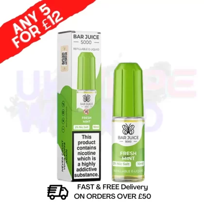 Bar Juice 5000 Nicsalt E-Juice Fresh Mint Flavour