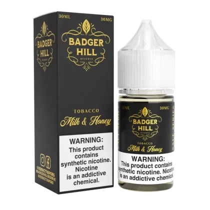 BADGER HILL RESERVE SALT - Milk & Honey - 30ML E-Liquid - 50MG