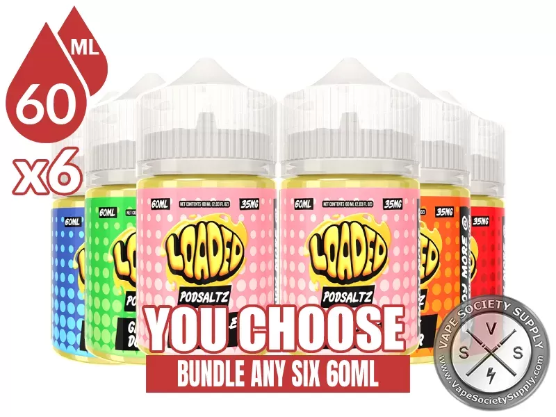 Loaded PODSALTZ Bundle 6x60ml (360ml)
