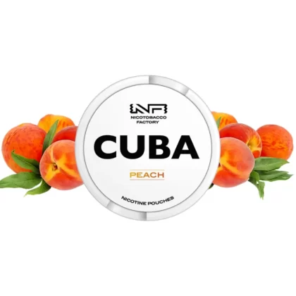 Woreczki nikotynowe CUBA WHITE 16mg – Peach Snus AKCYZA