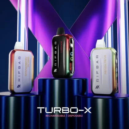RIFBAR Turbo X 25K Rechargeable Disposable Device – 25000 Puffs - Sour Grape Cotton Candy