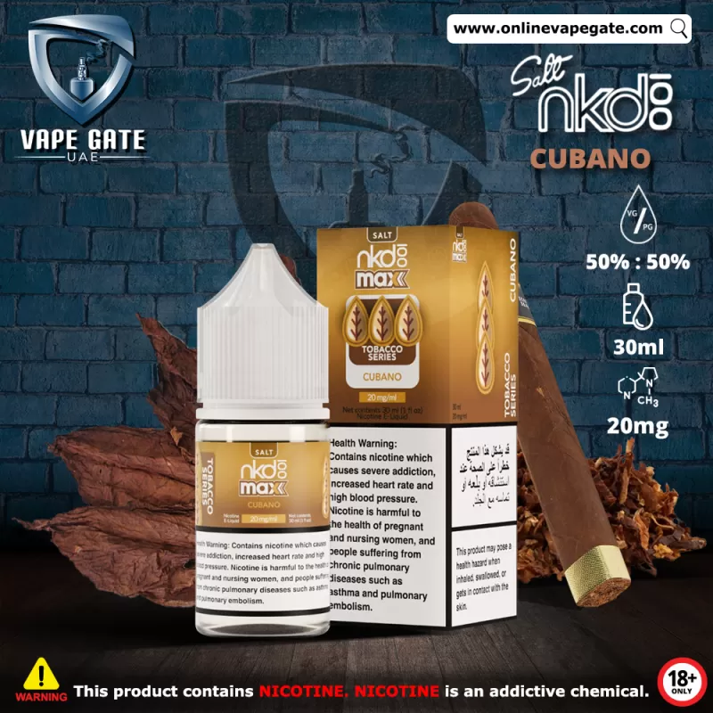 Naked 100 Max - Cubano Saltnic 30ml - 20 mg / 30 ml
