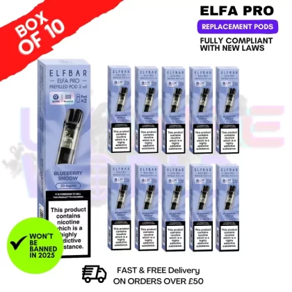 Blueberry Snoow Elf Bar Elfa Pro Prefilled Pod Box Of 10