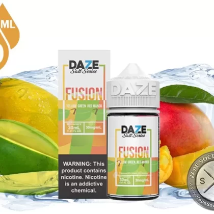 Yellow Green Red Mango Iced 7 Daze Fusion Salt 30ml
