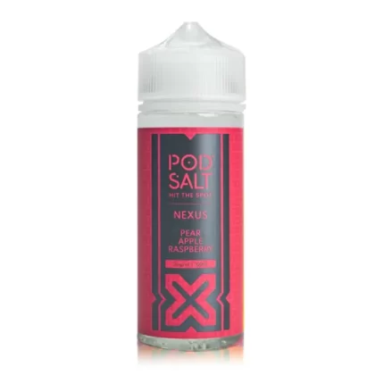 Pod Salt Nexus Pear Apple Raspberry 100ml Short Fill E-Liquid - 0mg No Nicotine / 1.5mg with 1 x Nicotine Shot / 3mg with 2 x Nicotine Shots