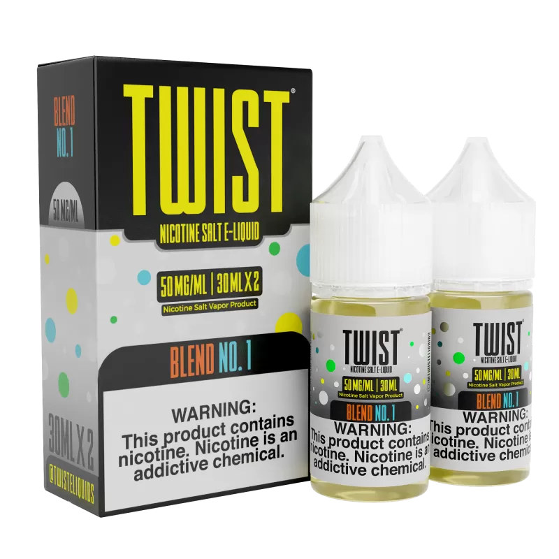 TWIST Nicotine Salt E-Liquid - Blend No.1 - 60ML E-Liquid (Twin 30ML Pack) - 35MG