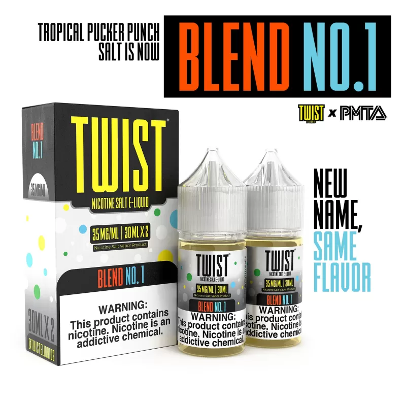 TWIST Nicotine Salt E-Liquid - Blend No.1 - 60ML E-Liquid (Twin 30ML Pack) - 35MG - Image 2