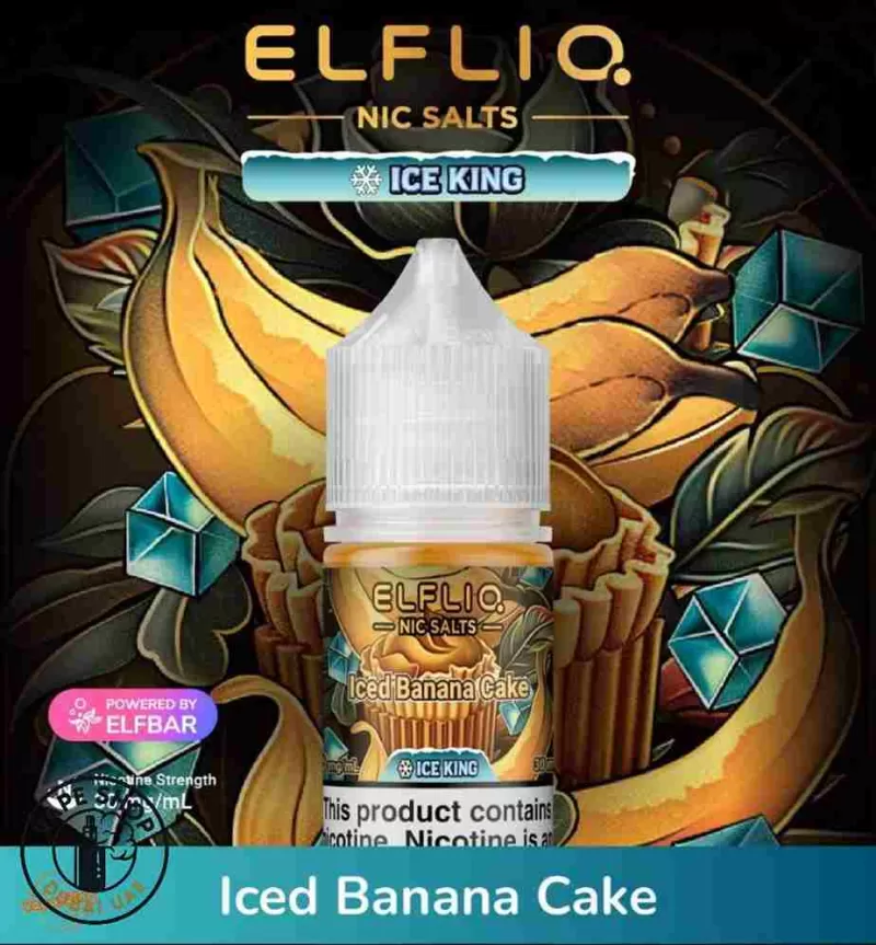ELFLIQ Nic Salts 30mg Ice King Buy in Dubai - Iced Apple, Iced Banana Cake - Image 3