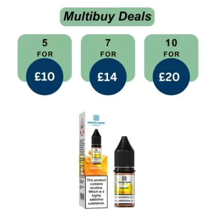 Crystal Prime 7000 Nic Salts 10ml E-Liquid - Blueberry Cherry Cranberry / 10mg