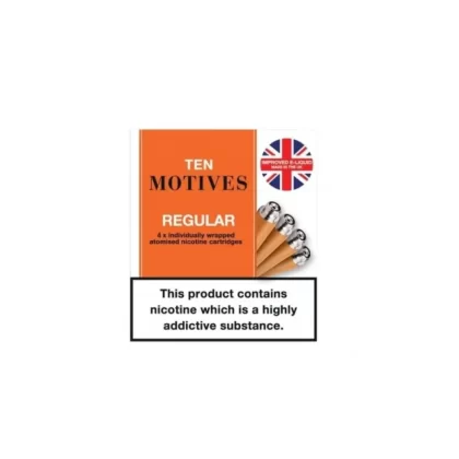 Regular Tobacco Replacement Cartridges by 10 Motives (4 Pack) - 18mg