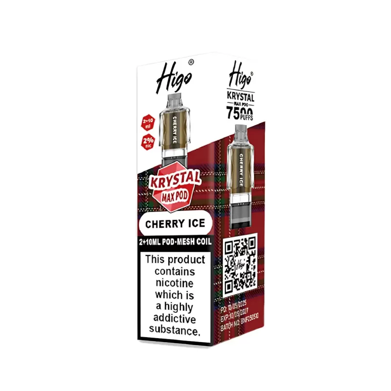 Higo Krystal Max 7500 Prefilled Pods - Strawberry Raspberry Cherry Ice - Image 3