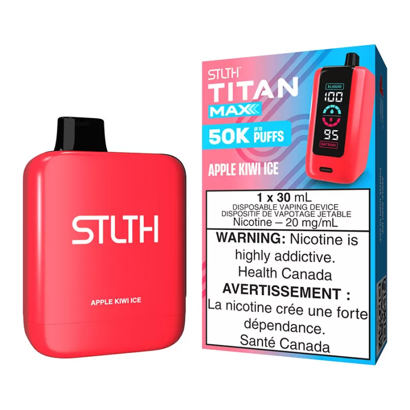 STLTH Titan Max Disposable Vape Device - Apple Kiwi Ice - 20mg/ml