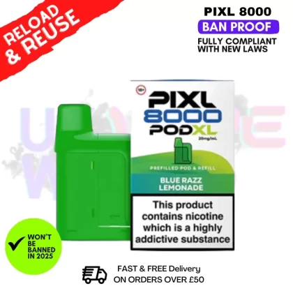 Blue Razz Lemonade Pixl 8K Replacement Pods (Refil Pack)