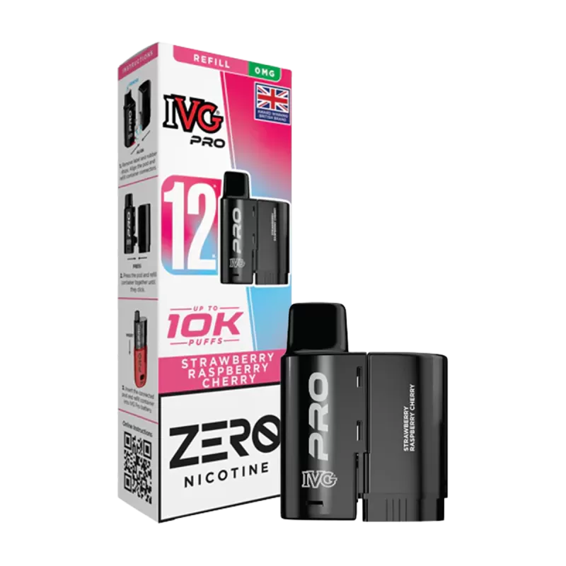 Strawberry Raspberry Cherry IVG Pro 12 Refill Pack - 20mg - Image 3
