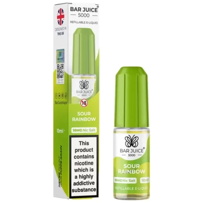 Sour Rainbow Nic Salt E-Liquid by Bar Juice 5000 (10ml) - Vapekit Co